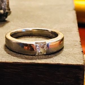 Solid 14k diamond ring